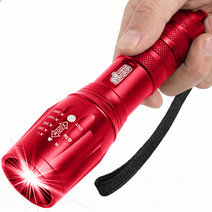 Tactical Flashlight Gorilla Grip Red 1 Pack