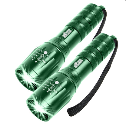 Tactical Flashlight Gorilla Grip Hunter Green 2 Pack