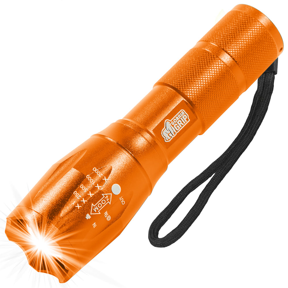 Flashlight  Gorilla Grip Safety Orange 1 Pack 