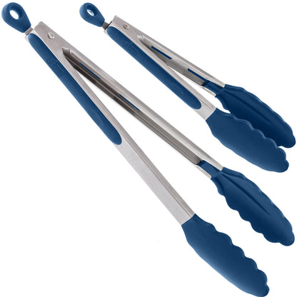 Kitchen Tongs  Gorilla Grip Blue 7" and 9" 