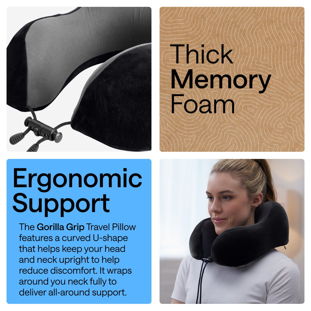Travel Neck Pillow Gorilla Grip