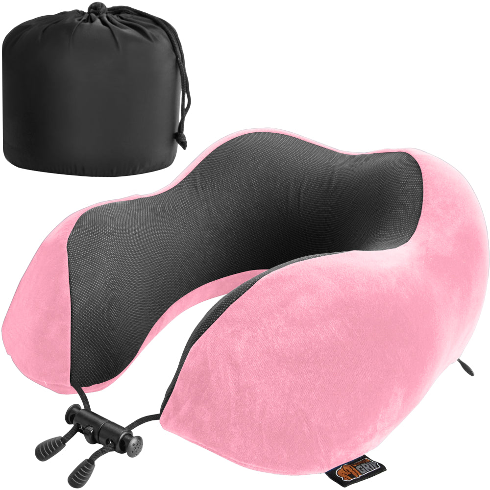 Travel Neck Pillow Gorilla Grip Pink