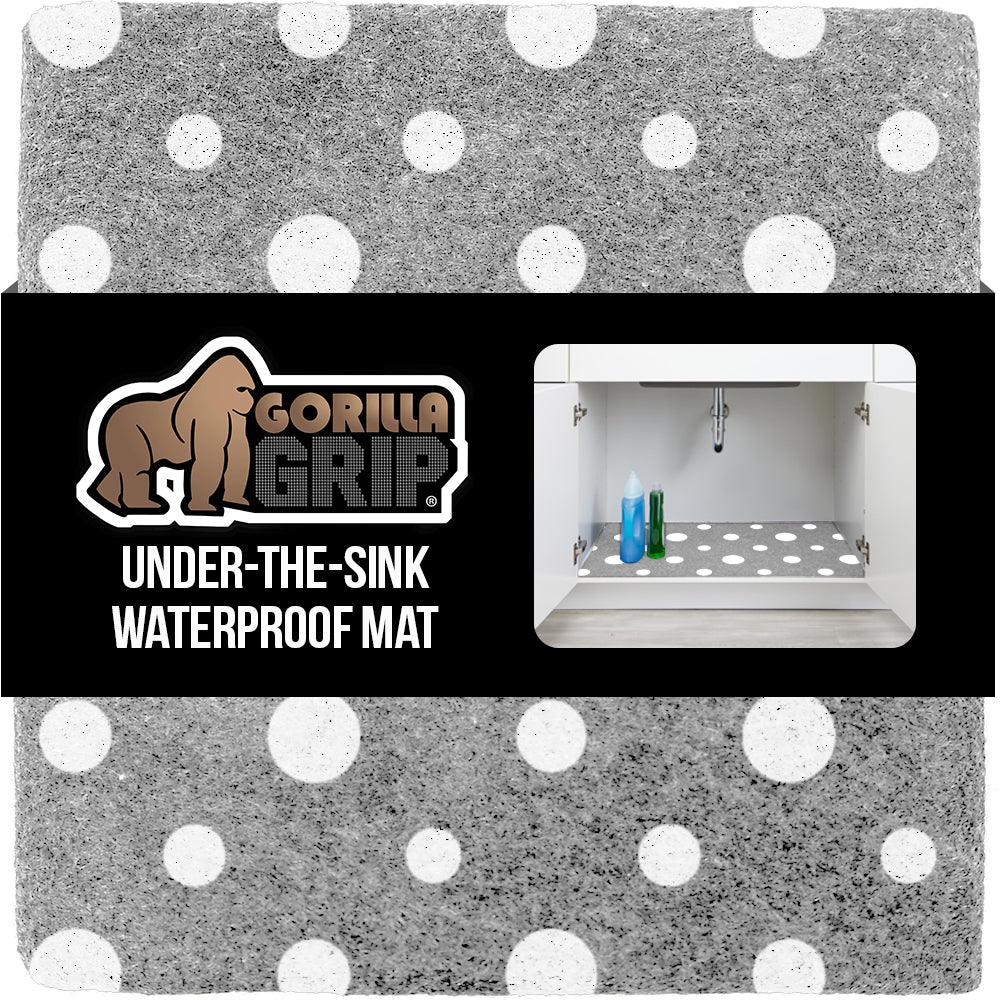 LeakGuard Liner  Gorilla Grip Dots: Light Gray/White 24x24 