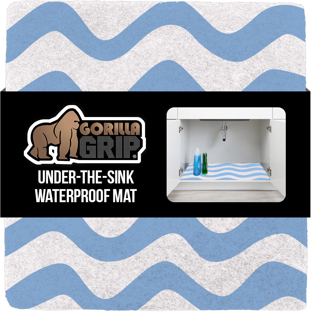 LeakGuard Liner  Gorilla Grip Waves: Sky Blue/White 24x24 