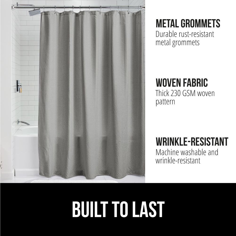 Waffle Shower Curtain  Gorilla Grip   