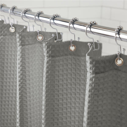 Waffle Shower Curtain  Gorilla Grip Gray 72"W x 72"L 