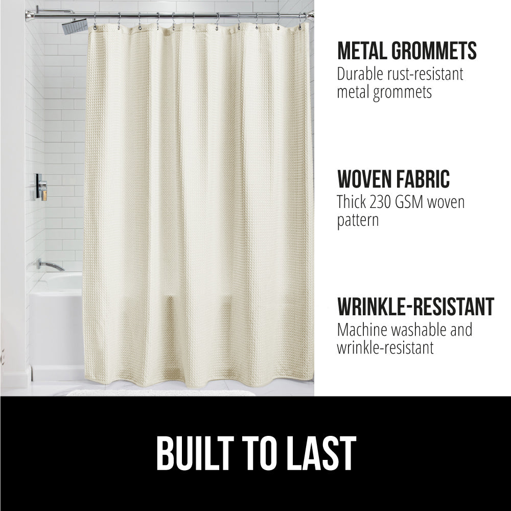 Waffle Shower Curtain  Gorilla Grip   