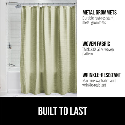 Waffle Shower Curtain  Gorilla Grip   