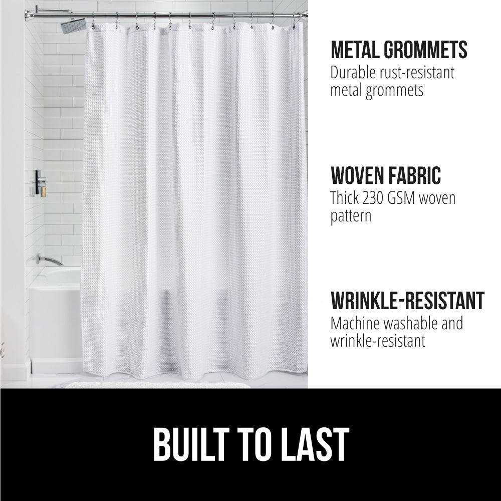 Waffle Shower Curtain  Gorilla Grip   