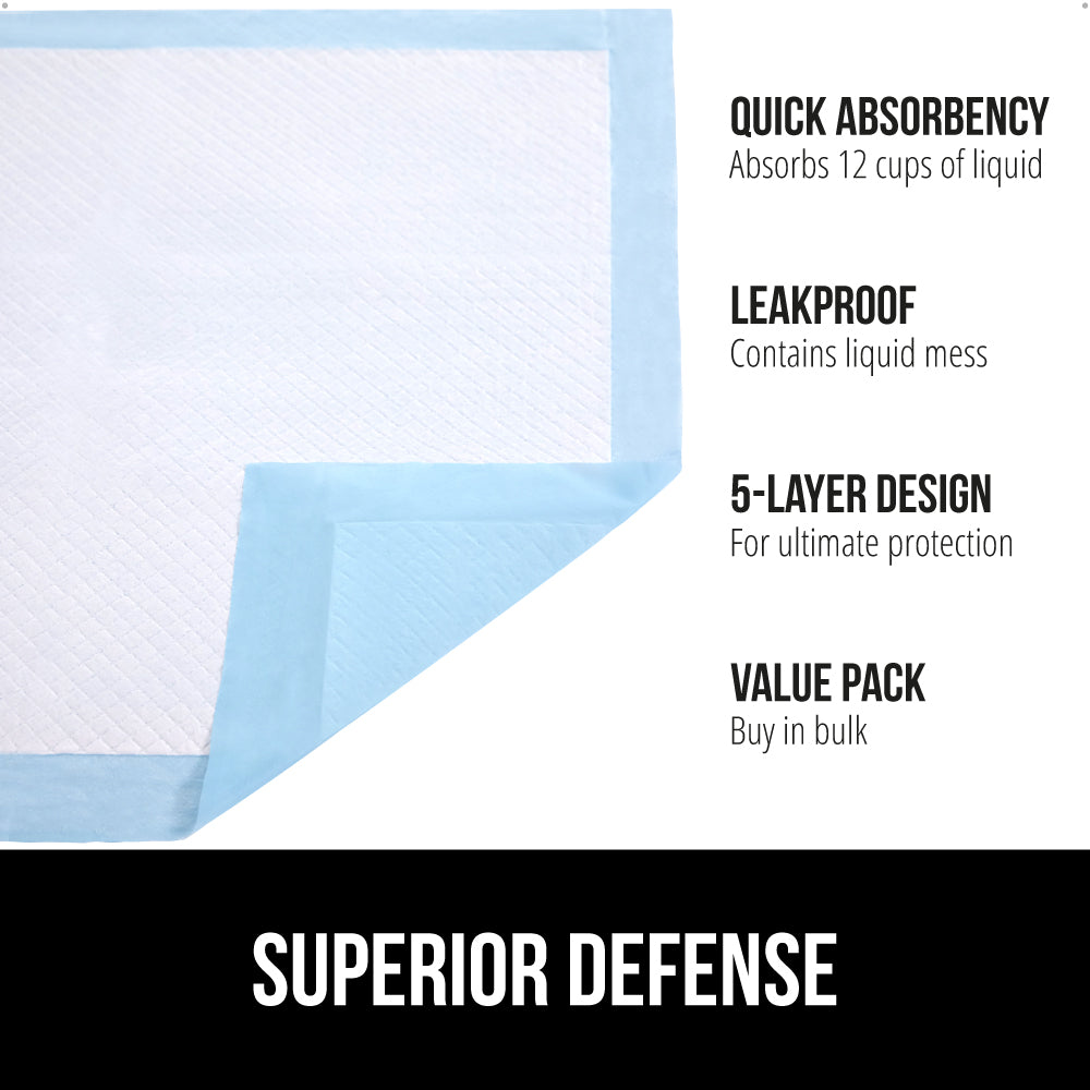 Gorilla Guard Absorbent and Leak Proof Disposable Puppy Pads Pet Accessories Gorilla Grip