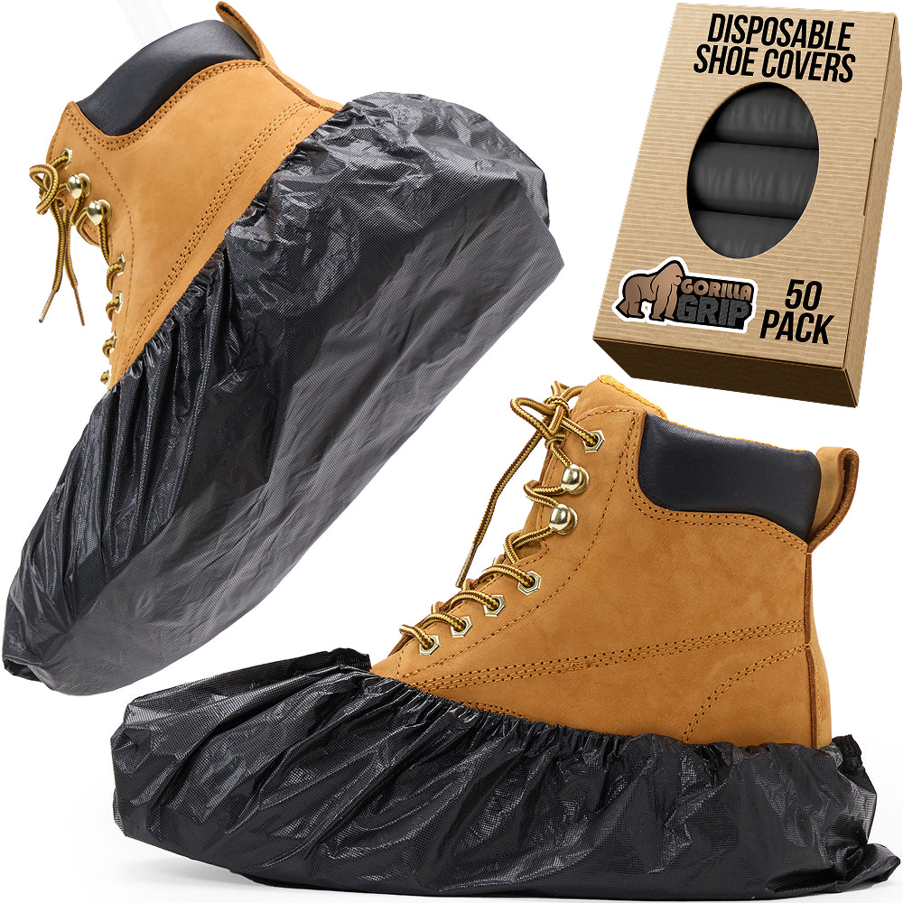 Gorilla Guard Shoe Covers Gorilla Grip Waterproof Plastic 50 Pack