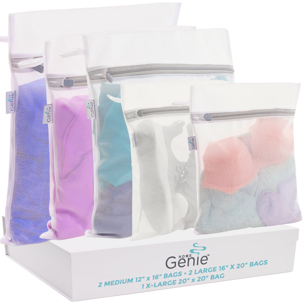 Home Genie Delicate Laundry Bags Gorilla Grip 2 Medium + 2 Large + 1 X-Large (5 Pack)