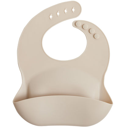 Silicone Bib  Gorilla Grip Beige  