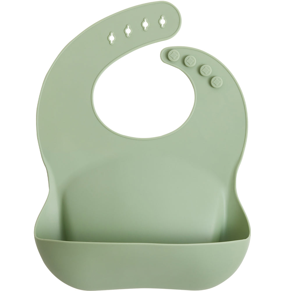 Silicone Bib  Gorilla Grip Sage  