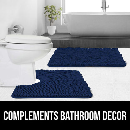 Chenille Bath Rug Contour Bath Accessories Gorilla Grip