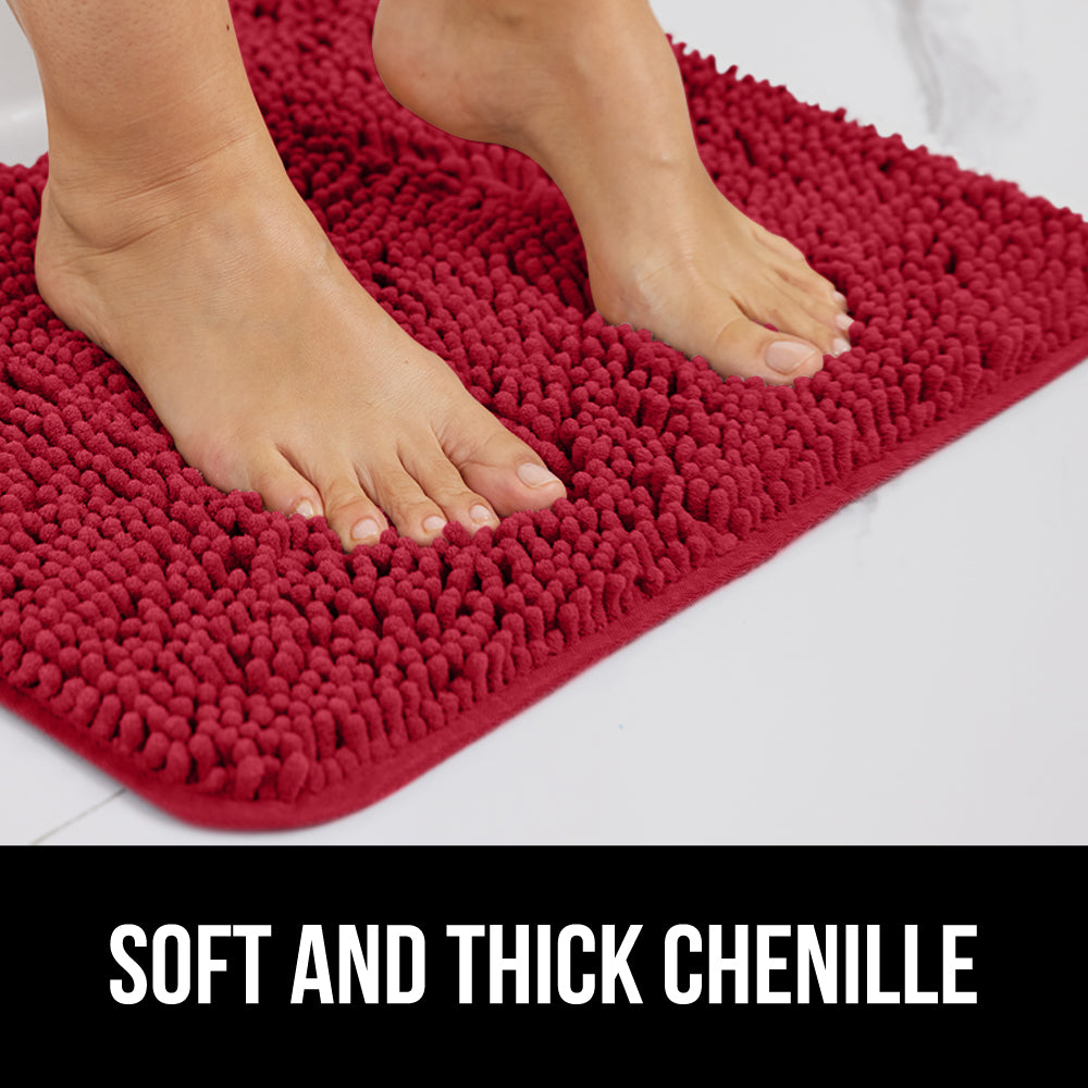 Chenille Bath Rug Contour Bath Accessories Gorilla Grip