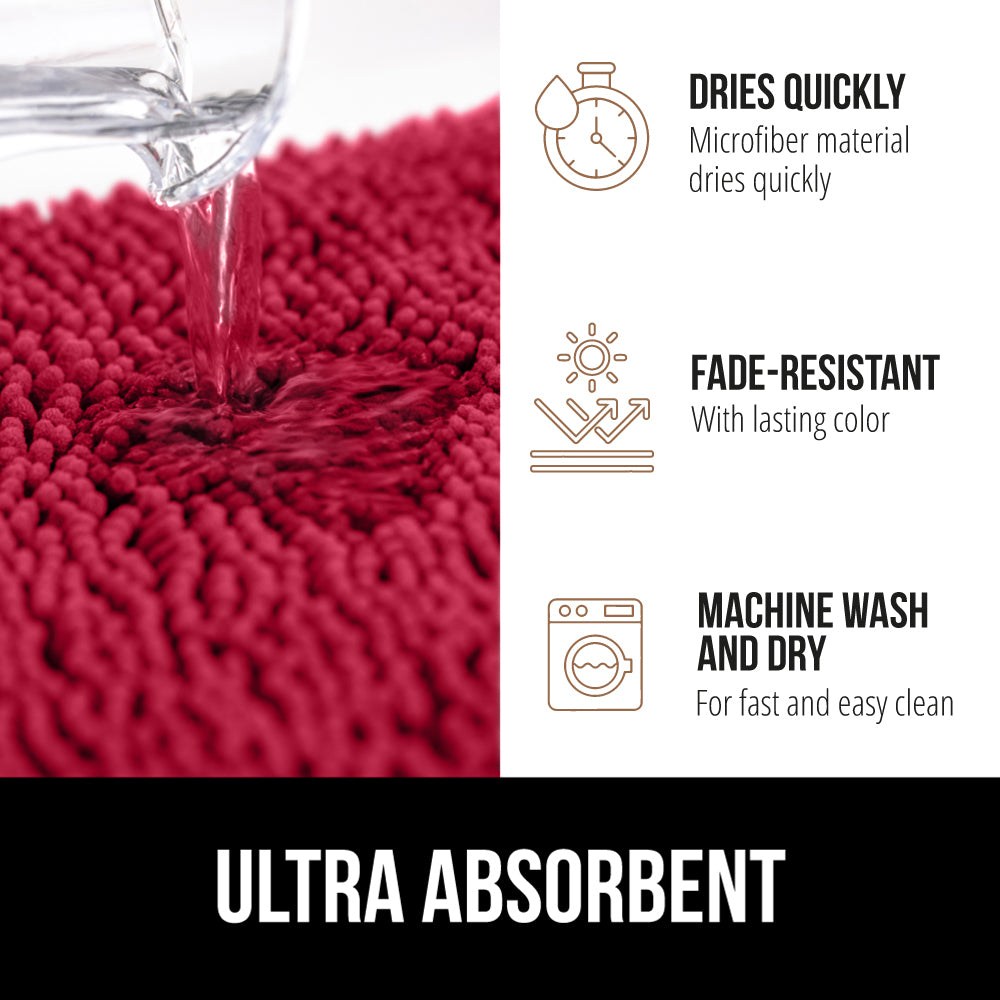 Chenille Bath Rug Contour Bath Accessories Gorilla Grip