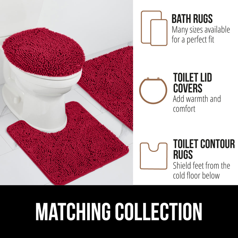 Chenille Bath Rug Contour Bath Accessories Gorilla Grip