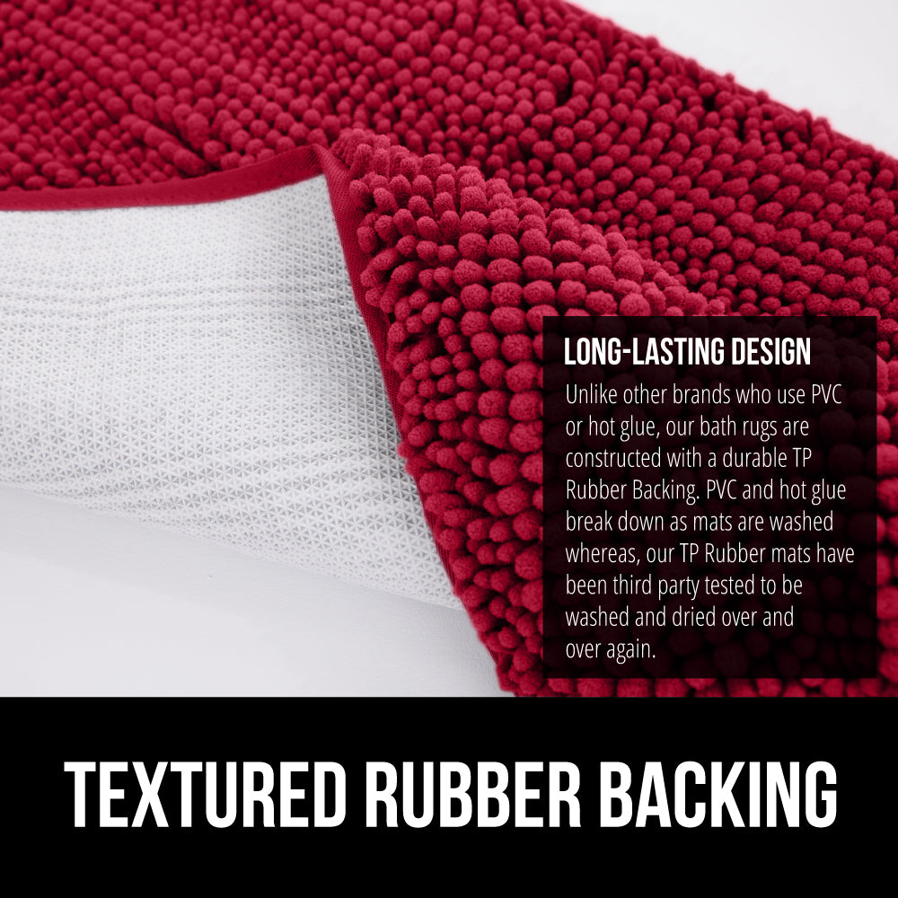Chenille Bath Rug Contour Bath Accessories Gorilla Grip