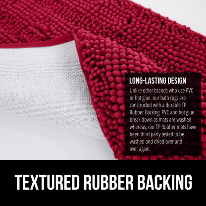 Chenille Bath Rug Contour Bath Accessories Gorilla Grip