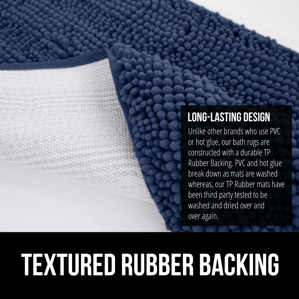 Chenille Bath Rug Contour Bath Accessories Gorilla Grip