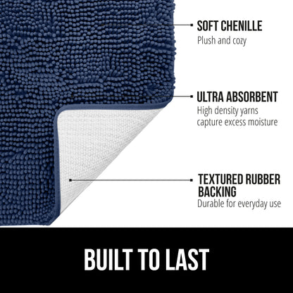 Chenille Bath Rug Contour Bath Accessories Gorilla Grip