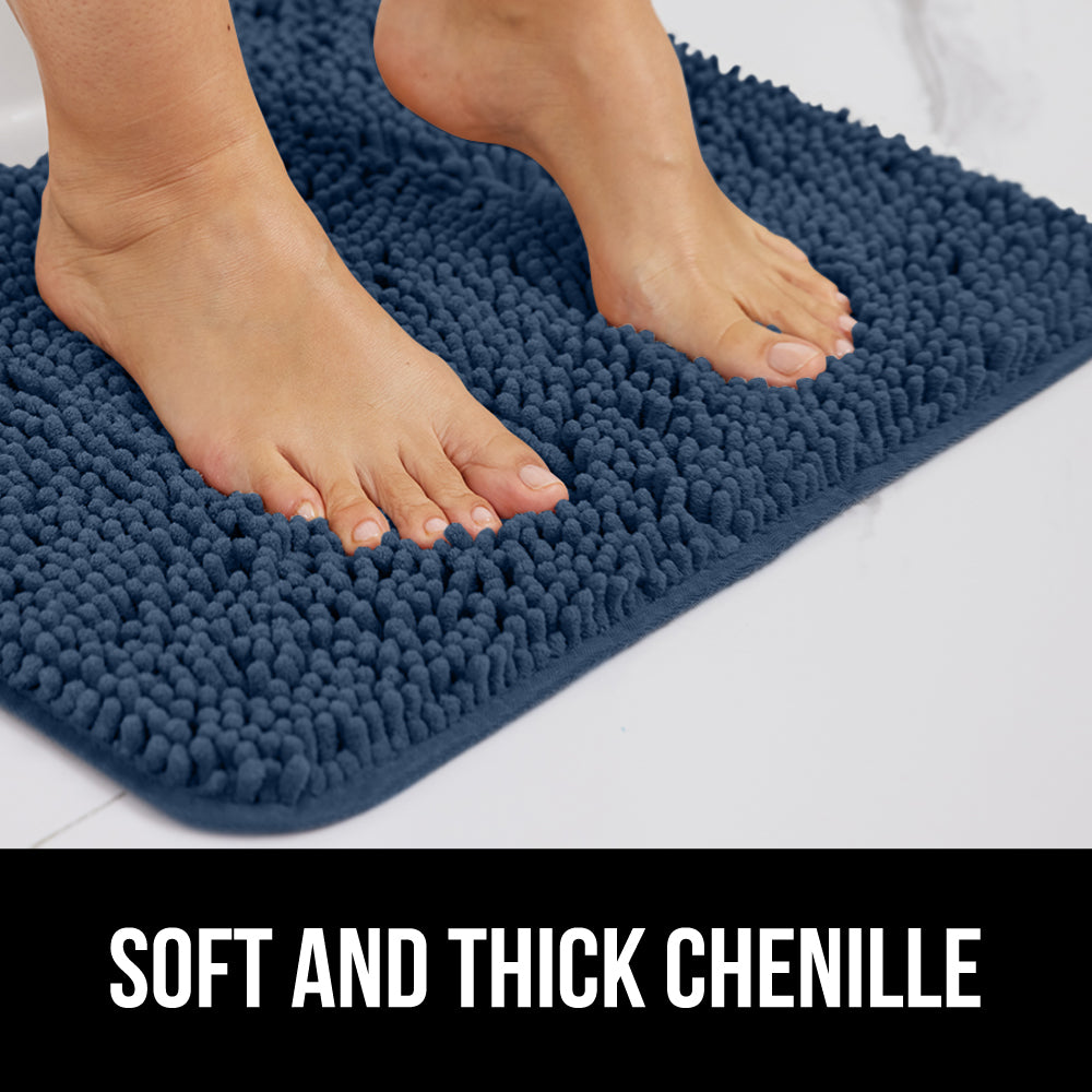 Chenille Bath Rug Contour Bath Accessories Gorilla Grip