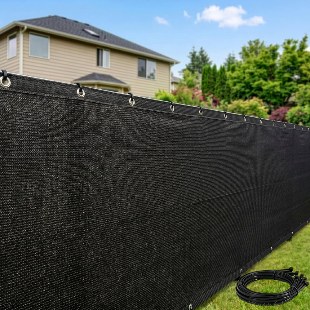 Rugged Rhino Fence Privacy Screen Rugged Rhino Black 4 x 10 ft