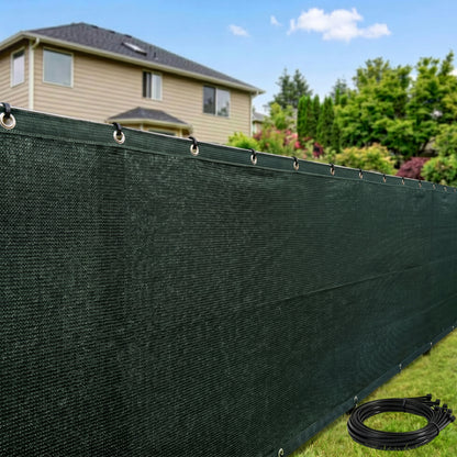 Rugged Rhino Fence Privacy Screen Rugged Rhino Hunter Green 4 x 10 ft