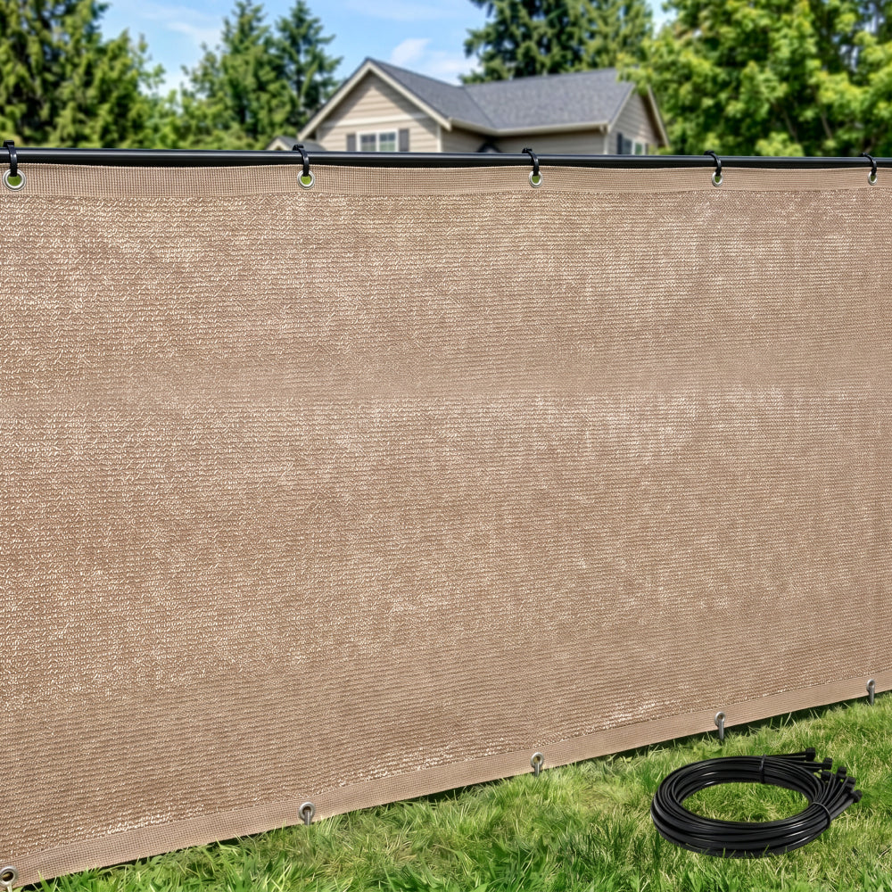 Rugged Rhino Fence Privacy Screen Rugged Rhino Beige 6 x 10 ft