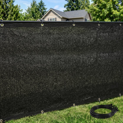 Rugged Rhino Fence Privacy Screen Rugged Rhino Black 6 x 10 ft