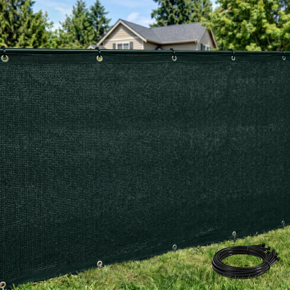 Rugged Rhino Fence Privacy Screen Rugged Rhino Hunter Green 6 x 10 ft