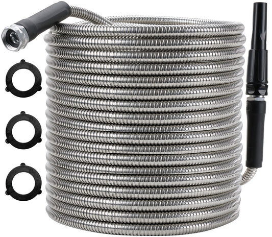 Rugged Rhino Metal Hose Gorilla Grip Black 25ft