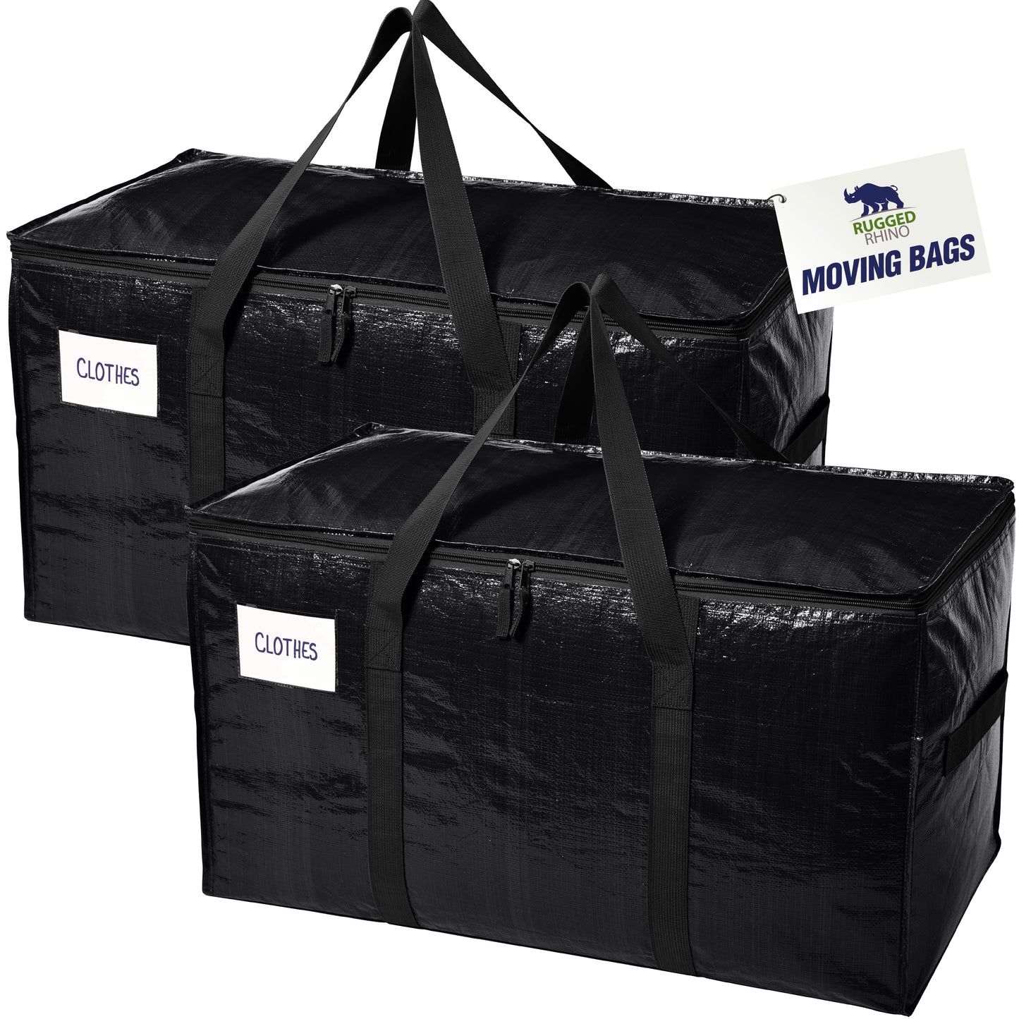 Rugged Rhino Moving Bags Gorilla Grip Black 2 Pack
