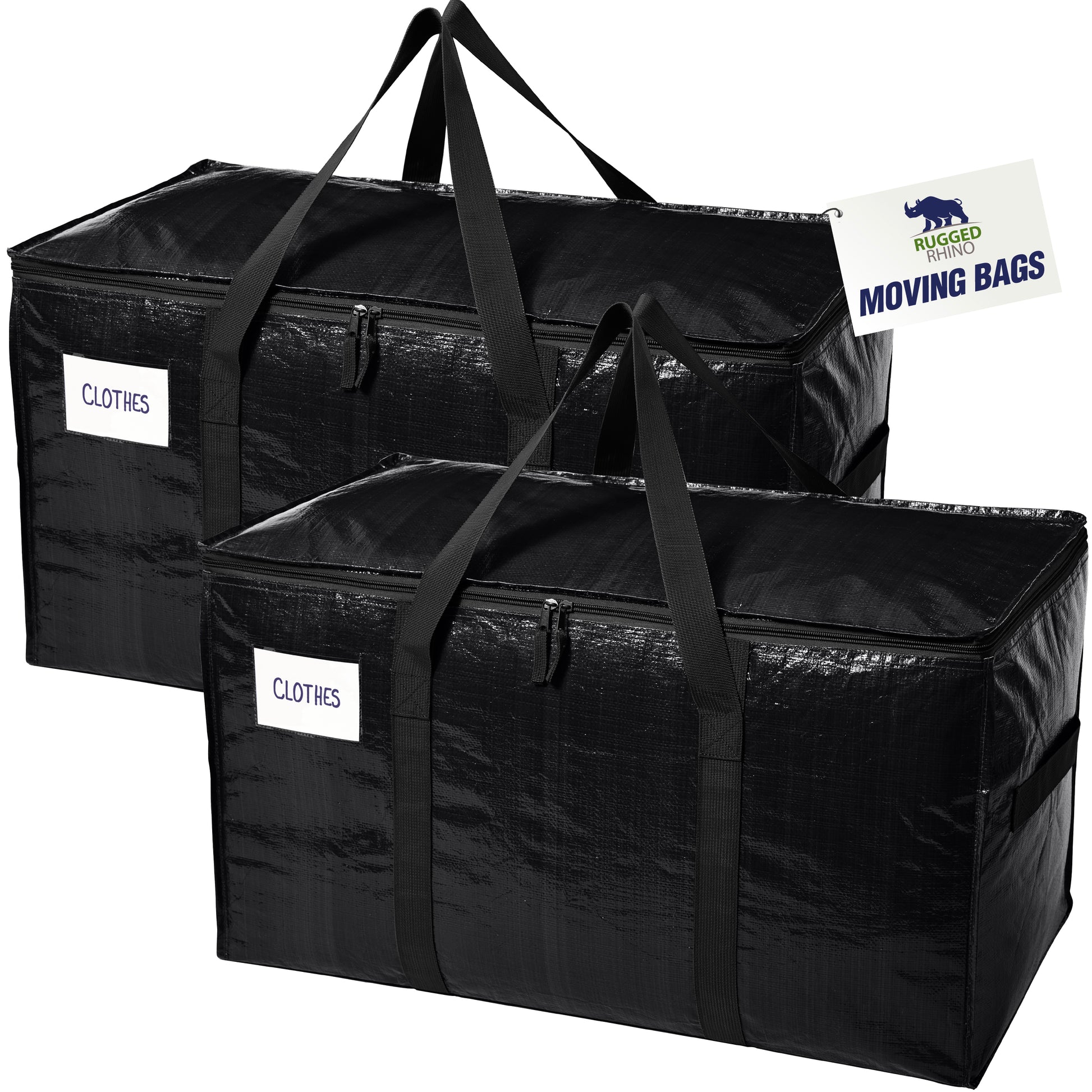 Rugged Rhino Moving Bags Gorilla Grip Black 2 Pack