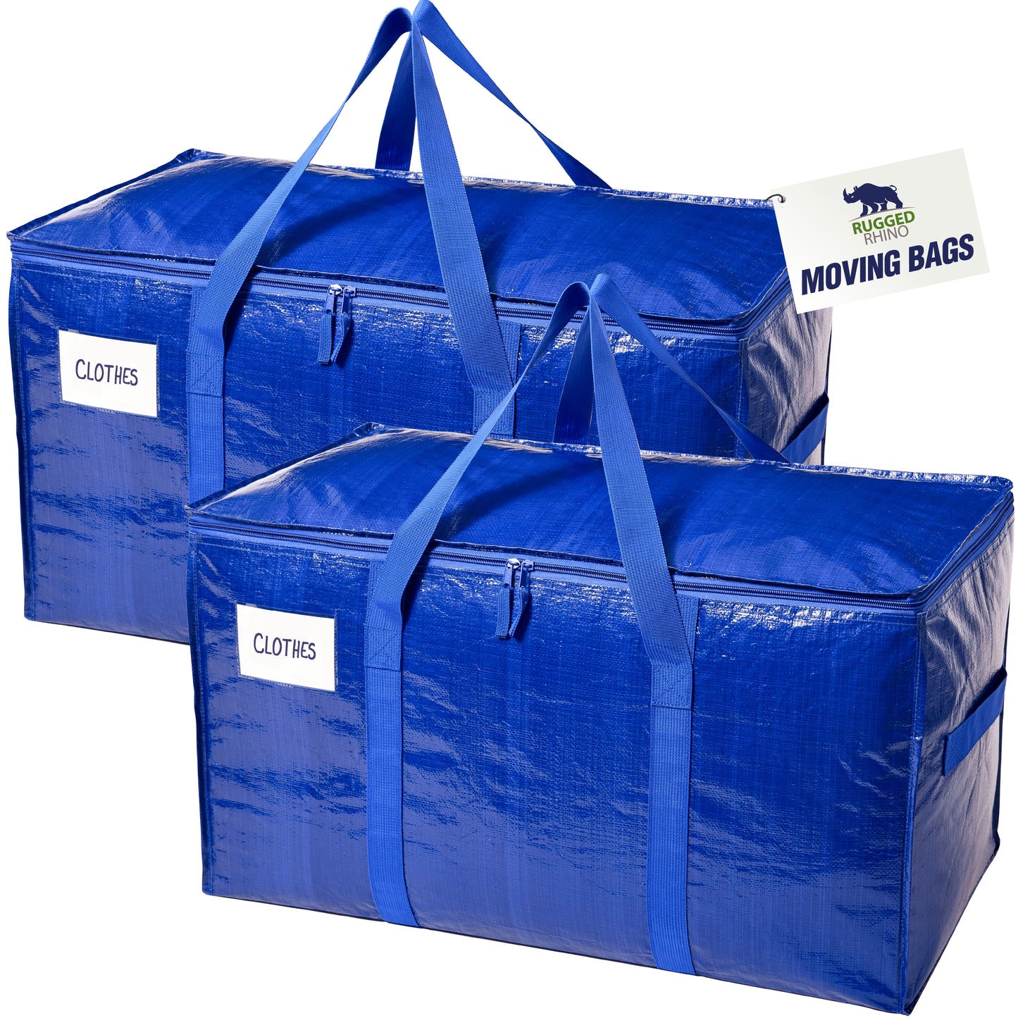Rugged Rhino Moving Bags Gorilla Grip Blue 2 Pack