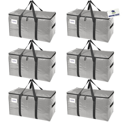 Rugged Rhino Moving Bags Gorilla Grip Silver 6 Pack