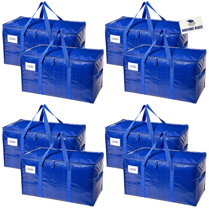 Rugged Rhino Moving Bags Gorilla Grip Blue 8 Pack