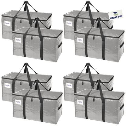 Rugged Rhino Moving Bags Gorilla Grip Silver 8 Pack