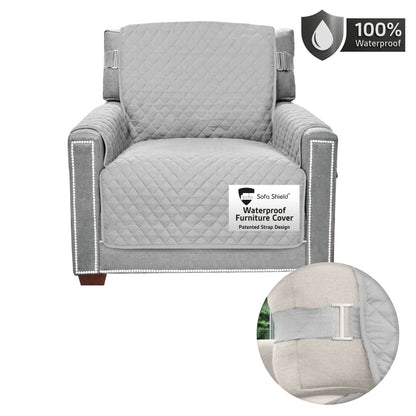 Sofa Shield Waterproof Sofa Cover Gorilla Grip Light Grey Chair
