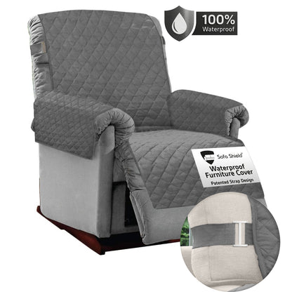 Sofa Shield Waterproof Sofa Cover Gorilla Grip Dark Grey Large Recliner