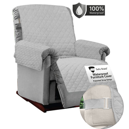 Sofa Shield Waterproof Sofa Cover Gorilla Grip Light Grey Large Recliner