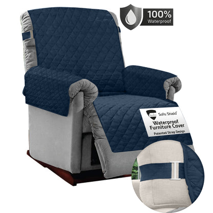 Sofa Shield Waterproof Sofa Cover Gorilla Grip Navy Large Recliner