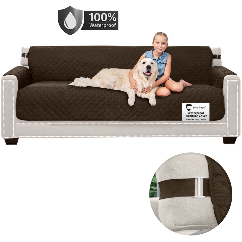 Sofa Shield Waterproof Sofa Cover Gorilla Grip Brown Oversized Sofa