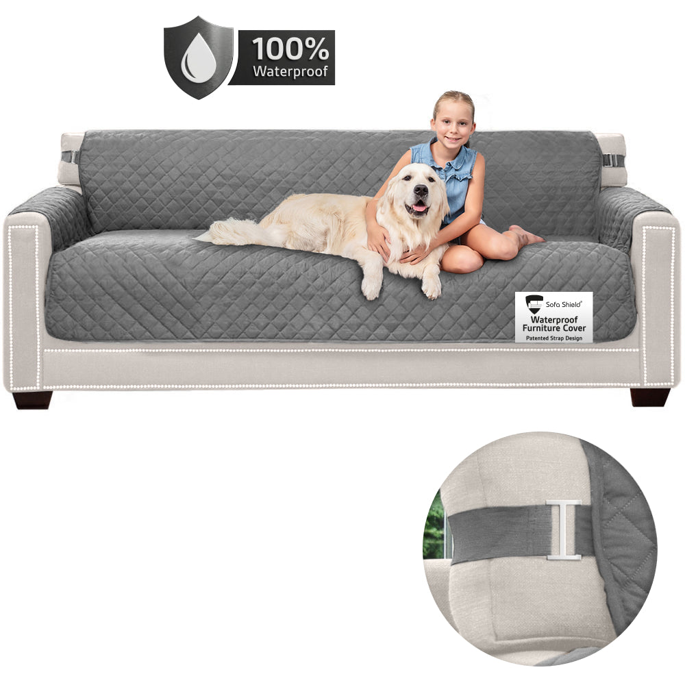 Sofa Shield Waterproof Sofa Cover Gorilla Grip Dark Grey Oversized Sofa