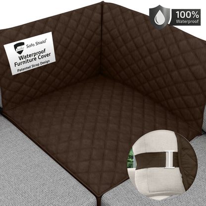 Sofa Shield Waterproof Sofa Cover Gorilla Grip Brown Sectional Corner