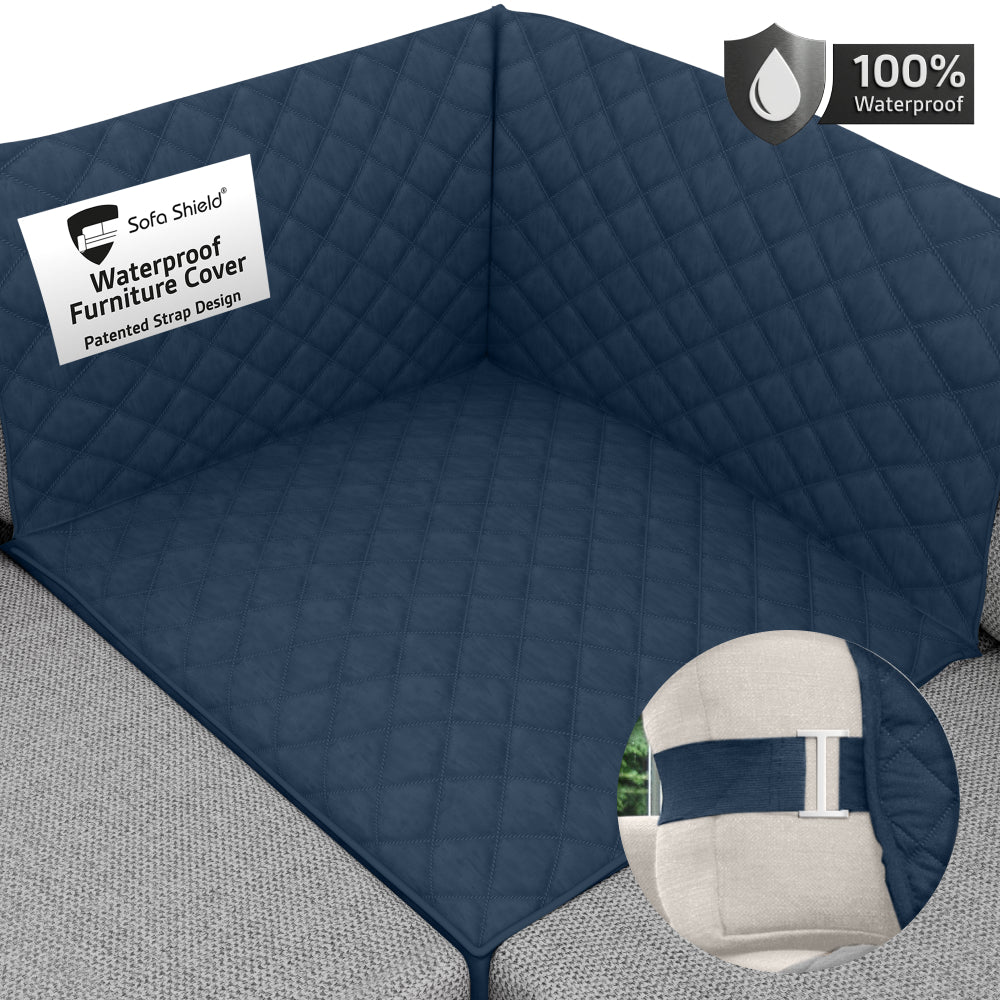 Sofa Shield Waterproof Sofa Cover Gorilla Grip Navy Sectional Corner
