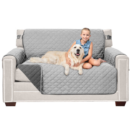 Sofa Shield Couch Slip Cover Gorilla Grip Light Gray/Charcoal Loveseat