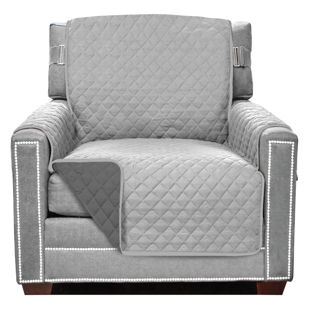 Sofa Shield Couch Slip Cover Gorilla Grip Light Gray/Charcoal Small Chair