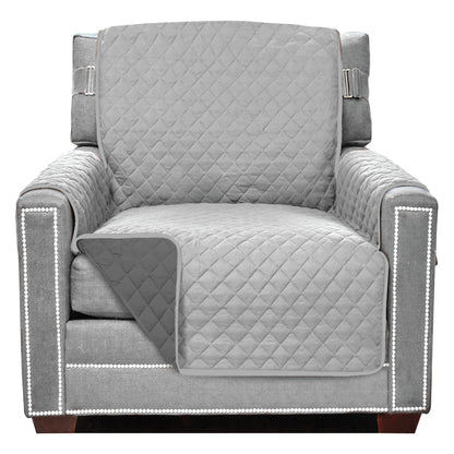 Sofa Shield Couch Slip Cover Gorilla Grip Light Gray/Charcoal Small Chair
